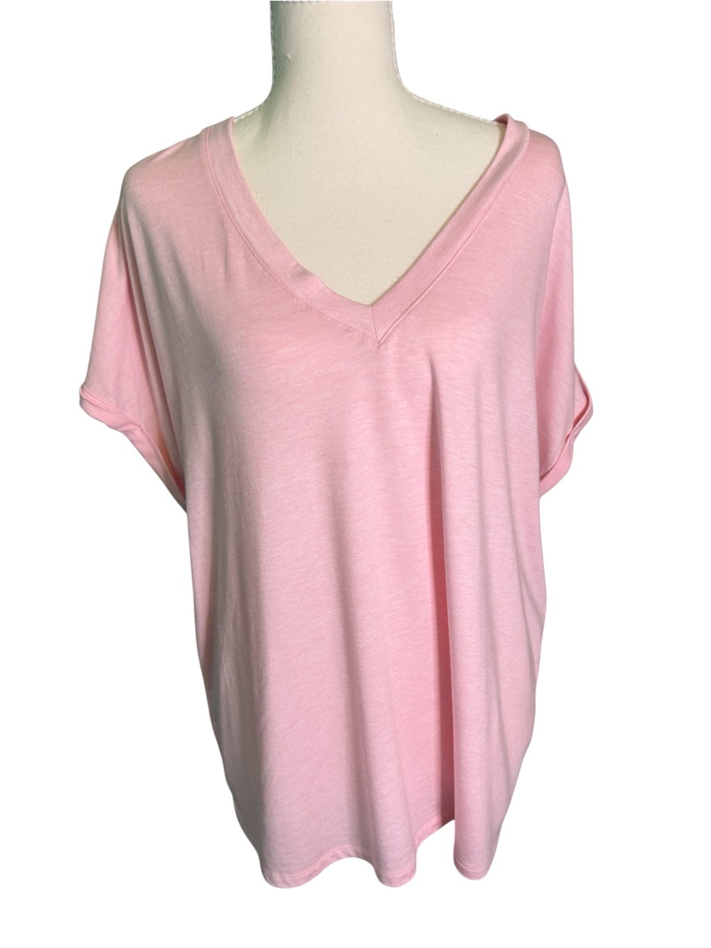 Tommy Bahama Light Pink V-Neck Kauai Dolman Sleeve Tee